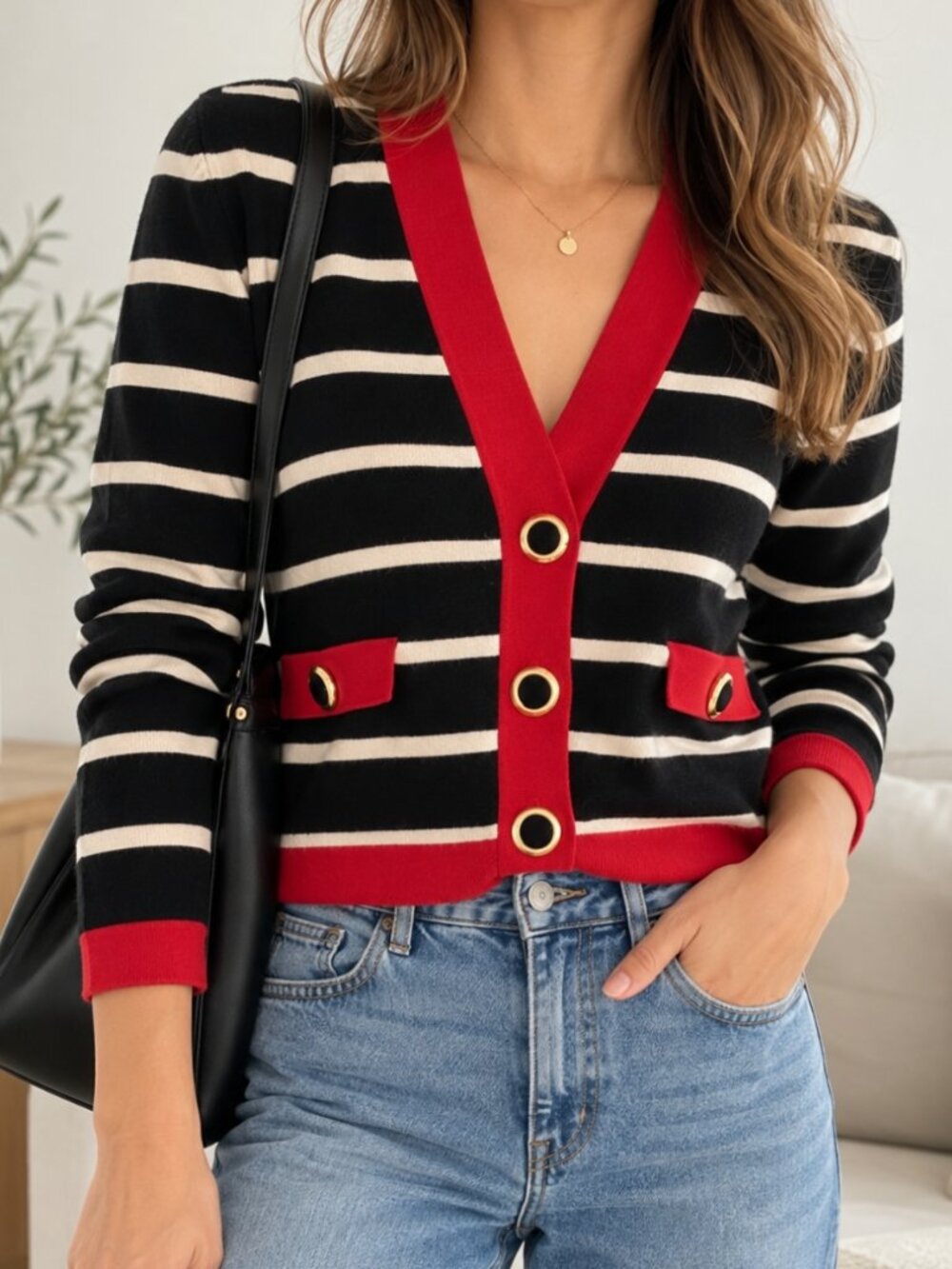 Ronny Kobo Striped Cardigan – Size S – NWT